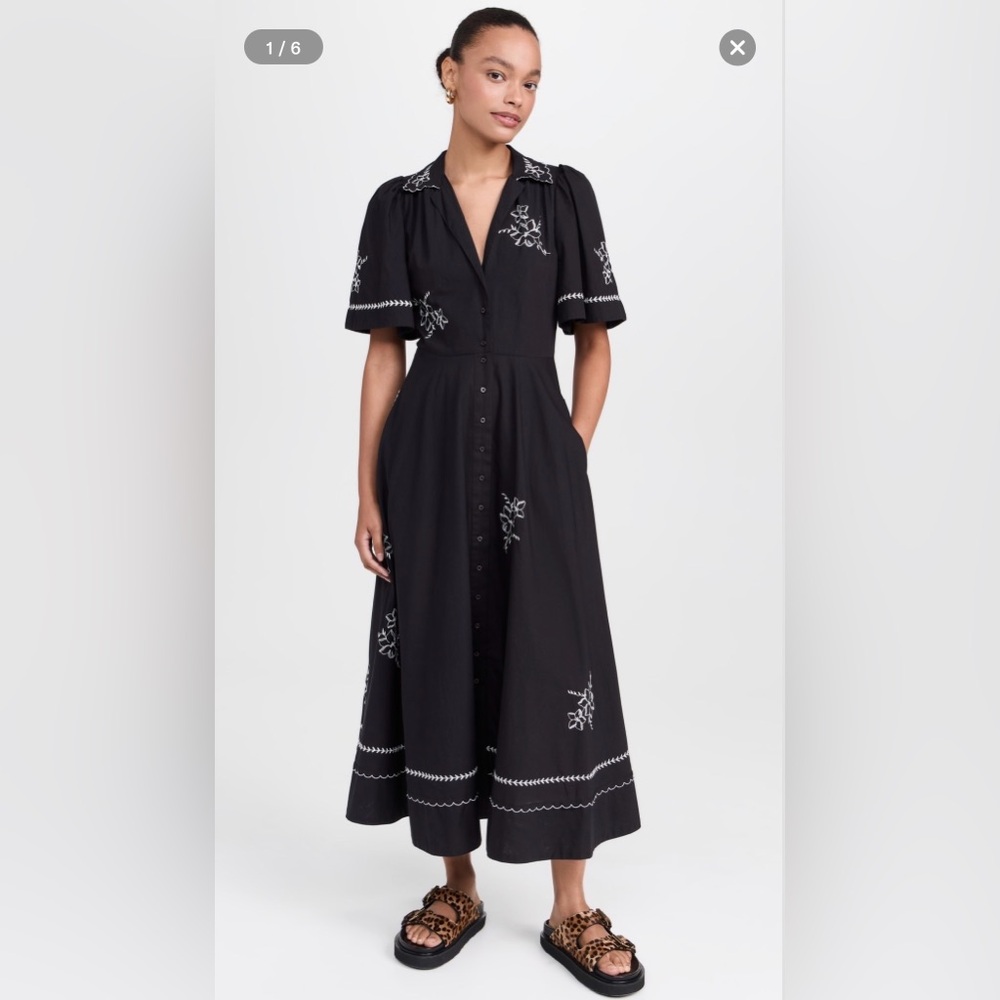 The Bridge Dress with Hanky Embroidery | THE GREAT.
